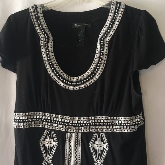 Inc       Black and white rhinestone dress   Size XL - Picture 6 of 11